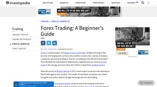 Forex Trading: A Beginner's Guide - Investopedia