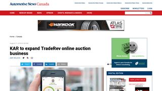 KAR Auction Services grows online business through TradeRev