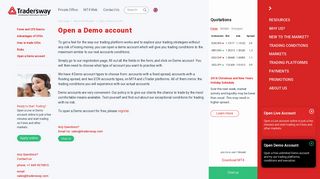 Open a Demo account - Trader's Way