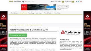 Traders Way Forex Reviews and Comments 2019 about Traders Way ...