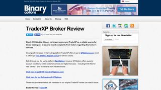 TraderXP Broker Review - Binary Options Now