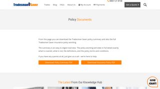 Policy Documents - Tradesman Saver