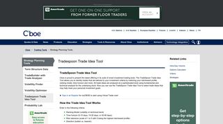 Tradespoon Trade Idea Tool - Cboe