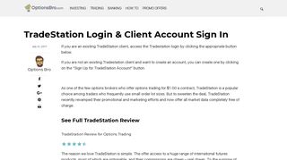 TradeStation Login & Client Account Sign In | The Options Bro