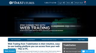 TradeStation Web-Based Order Entry for Futures Contracts