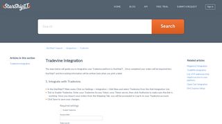 Tradevine Integration – StarShipIT Support