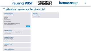 Tradewise Insurance Services Ltd - Insurance Directories