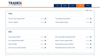 Tradex Customer Portal - Help