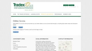Online Access – Tradex Management Inc. in English
