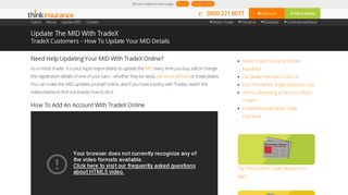 Update The MID With TradeX - Think Insurance