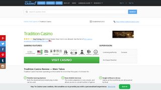 Tradition Casino Online: Mobile Options, Games To Play, Review ...