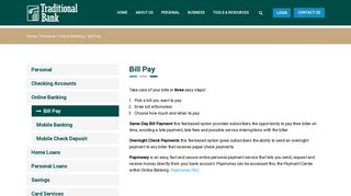 Bill Pay | Traditional Bank