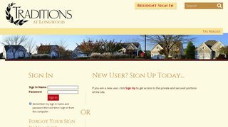 Resident Sign In - Secure Member Sign In