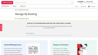 Manage My Booking | Trafalgar CA