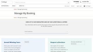 Manage My Booking | Trafalgar GSA