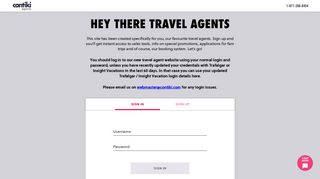 Travel Agent Site - Contiki