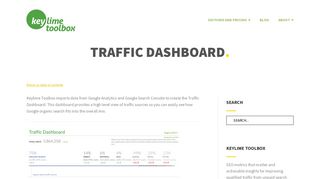 Traffic Dashboard - Keylime Toolbox