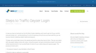 Steps to Traffic Geyser Login | Teste - We Marketing Digital