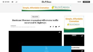 Hurricane Florence evacuation plan includes reverse traffic | The State