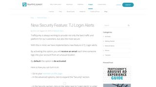 New Security Feature: TJ Login Alerts – TrafficJunky Blog