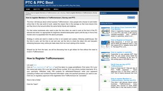How to register Members in Trafficmonsoon | Survey and PTC | PTC ...