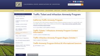 Traffic Ticket & Infraction Amnesty Program - California State ...