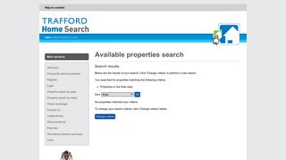 Property search by detail - Trafford Home Search