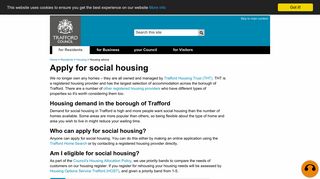 Apply for social housing - Trafford Council