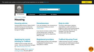 Housing - Trafford Council