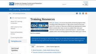 Training Resources | CDC Learning Connection | CDC