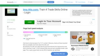 Access tma.t4ts.com. Train 4 Trade Skills Online - Login