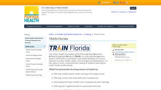 TRAIN Florida | Florida Department of Health