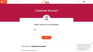 Log in - Customer Account - OUI.sncf