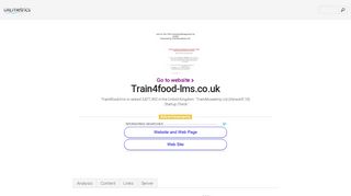 www.Train4food-lms.co.uk - Train4Academy Ltd (Version5.10)