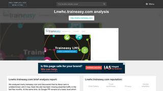 Lnwhc Traineasy. Traineasy.com Ltd e-Learning Solutions for Business