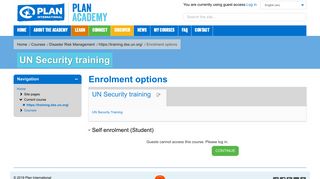https://training.dss.un.org/ - Plan Academy