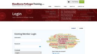 Login to Bloodborne Pathogen Training