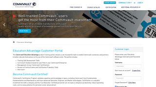 Education Advantage Customer Portal - Commvault Education Services