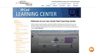our new Quick Start Learning Center - IPCed - LearningCenter