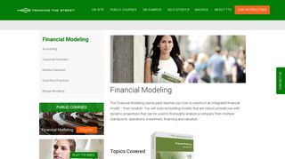 Financial Modeling - Financial Modeling Course ... - Training The Street