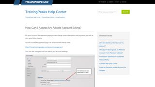 How Can I Access My Athlete Account Billing? – TrainingPeaks Help ...