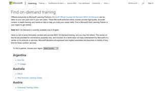 Find on-demand training - Microsoft