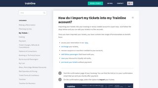 How do I import my tickets into my Trainline account? - Trainline Help ...