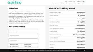 Advance train tickets • Get an email when they become ... - Trainline