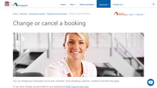 Change or cancel a booking | transportnsw.info