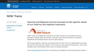 NSW Trains | Transport for NSW