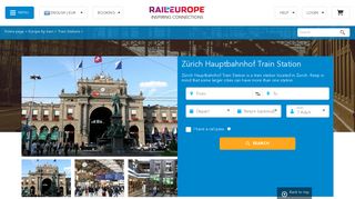 Zurich Main Train Station - Zurich rail station – train Switzerland - Rail ...