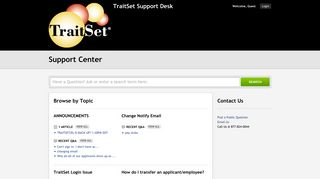 TraitSet®/TS*OnBoard | Portal