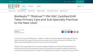 BioMedix™ TRAKnet™ PM ONC Certified EHR Takes Primary Care ...