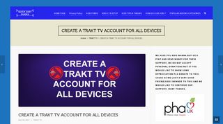CREATE A TRAKT TV ACCOUNT FOR ALL DEVICES -